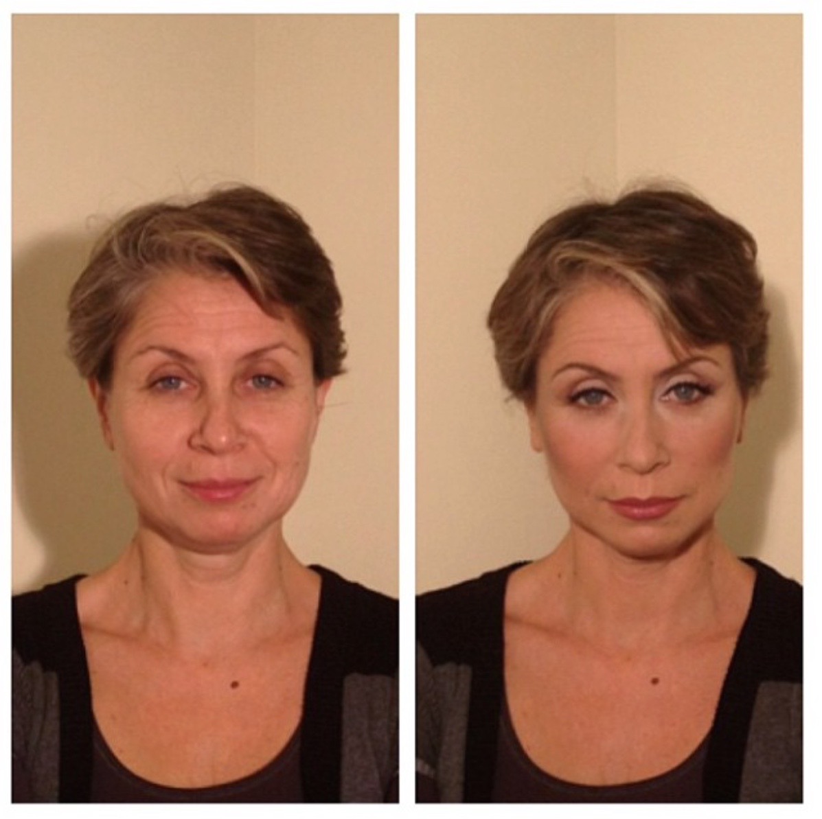 Before/ After by Julia Razbach makeup Montreal